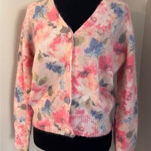 Bartolini  Women's Pink Sweater Medium Mohair Alpaca Soft Coquette Cottagecore